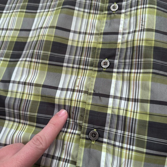 Kuhl Shirt Mens Medium Green Plaid‎ Hiking Polyester Short Sleeve Outdoor Gorp - Picture 5 of 12